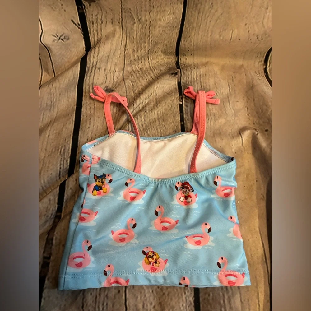 5/$20 Nickelodeon Paw Patrol Toddler Girls Tankini‎ Bikini Top Flamingos Size 2T